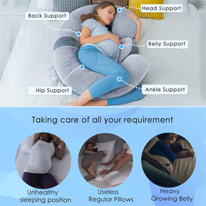 Hongbo OEM 32*59 Inch Maternity <strong>Pillows</strong> Full Body Multifunctional Velvet Cozy <strong>U</strong> Shaped Pregnancy <strong>Pillows</strong> for Side Deep Sleeping - Product Image 4