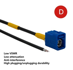 CYXTEK 通用 FAKRA C 型直式连接器母头转开放式焊接防水纯铜镀金射频电缆 6GHz 最大频率 - Product Image 4