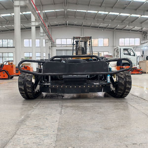 High Capacity Time-saving 30 Inch Cutting Width <b>Remote</b> <b>Control</b> Crawler Lawn Mower Tractor With Front and Backhoe - Product Image 3