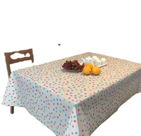 Nouvelle nappe de table ronde jetable en plastique, imperméable et résistante à l'huile, avec motif géométrique personnalisable, imprimée pour les fêtes, style américain