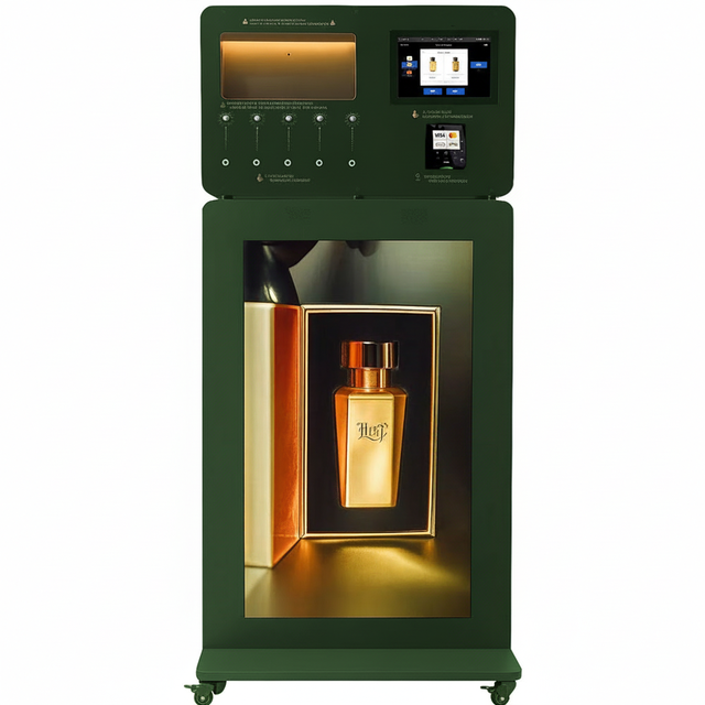 Wholesale Luxury Smart Cosmetic Genius Fragrance Card Reader Cologne Stand Perfume Spraying Vending Machines