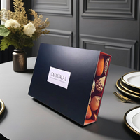 Biscuits de luxe pour dattes du Ramadan avec logo personnalisé pour biscuits Emballage de luxe Carton rigide transparent en PVC avec stratification mate et fenêtre magnétique