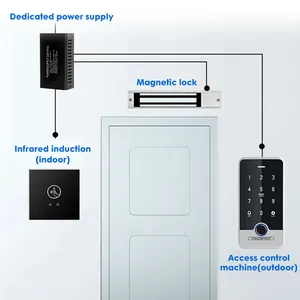 Contraseña inteligente a prueba de agua de alta calidad Programa Tt Link Desbloqueo Oficina interior Cerradura de puerta con huella dactilar Control DE ACCESO Bluetooth