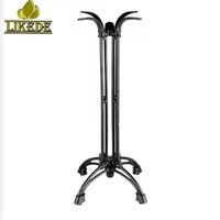 Composants de base de table haute en fonte, style western antique classique, à quatre griffes, avec revêtement en poudre noir mat
