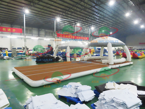 Piattaforma Galleggiante Gonfiabile Antiscivolo per Piscina, Bar Galleggiante, Molo in <span class=keywords><strong>Legno</strong></span>, Isola Galleggiante - Product Image 3