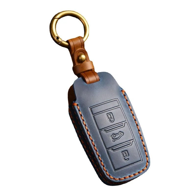 Nouvelle coque de protection en cuir pour télécommande de voiture, 3 boutons pour télécommande Changan, coque de protection, accessoires de voiture