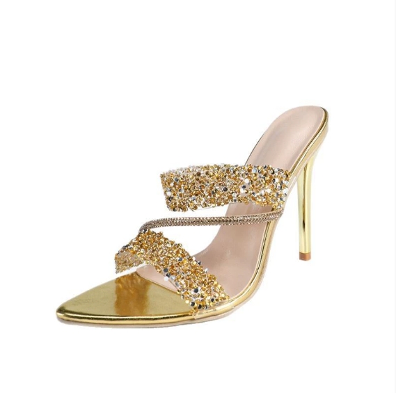 新品同様 最終価格 完売 YELLO CHUNKY HEEL SANDALS S Amazon.com | XYD Women Metal Gold Chain Slingback Heels