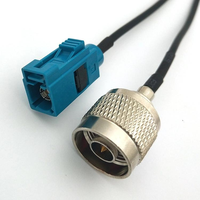Câble RF RG58 personnalisé avec connecteur N mâle vers Fakra, pigtail coaxial 50Ω pour antenne GPS de télématique automobile OEM ODM