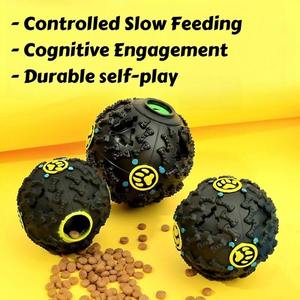 Quchonpet NOUVEAU Distributeur de friandises pour chien anti-morsure à alimentation lente, balle interactive couineuse, jouet à mâcher durable en TPR pour animaux de compagnie, jouet de puzzle pour animaux - Product Image 3