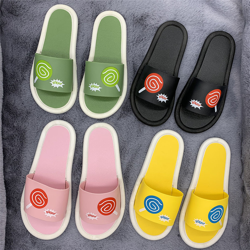 Fashion Slippers Women Summer Outdoor Indoor Student Non-slip Cute Lollipop Slides Sandals