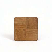 Ensemble de 4 dessous-de-verre carrés en bois d'acacia - Dessous-de-verre absorbants en bois pour boissons, protection de table, cuisine et bar