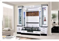 Table TV d'angle moderne pour la maison, en verre et bois, support TV pour salon