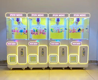 Machine à griffes bleue grandeur nature pour enfants et adultes, véritable jouet d'arcade avec des prix en forme de poupées pour la récompense et le plaisir