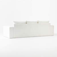 Accueil Hôtel Meubles Design moderne Crème Blanc Tissu Canapé Ensemble Meubles Salon Love Seat Canapé