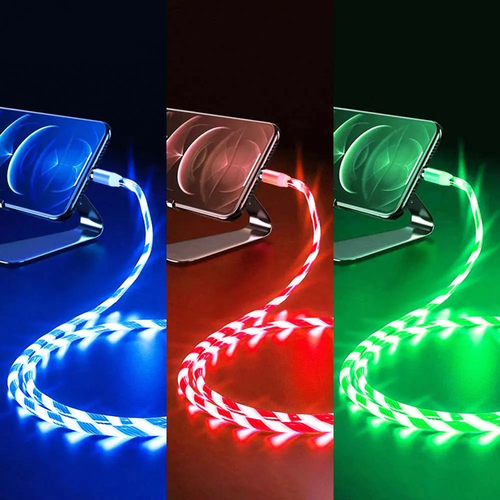 Hot Sale LED-Licht Glühendes USB-Lade datenkabel Beleuchtetes Schnell ladegerät für Mobiltelefon für iPhone
