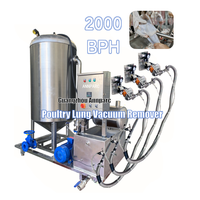 Machine automatique d'aspiration des poumons de poulet, pompe à vide haute efficacité SUS304, éviscérateur 2000-3000BPH pour la transformation de la volaille