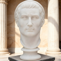 Statue de Portrait de Tête de Déesse en Marbre Blanc, Style Mythologique Antique Personnalisable pour Hall de Musée