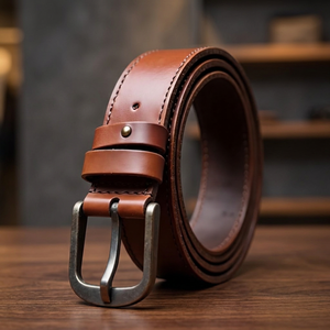 Cinturones de Cuero Genuino de Estilo Europeo Vintage de BS INTERNATIONAL, Cinturones Hechos a Mano con Diseños Personalizados para Hombre, Resistentes y Duraderos - Product Image 1