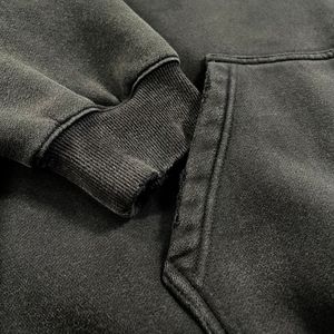 Sudaderas con <span class=keywords><strong>Capucha</strong></span> para Hombre, Alta Calidad, 100% Algodón, Logotipo Personalizado, Color Sólido, con <span class=keywords><strong>Capucha</strong></span>, Terciopelo, Lavado, Estilo Holgado - Product Image 3