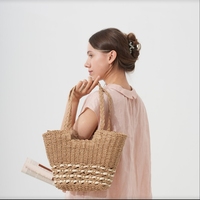 Sacs pour femmes, sacs fourre-tout pour femmes, boutique en ligne de vente en gros, matériau en fibre tissée, écologique, durable, pochette de plage d'été