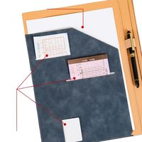 Carpeta de Archivos de Cuero PU Tamaño A4 con Clip Magnético, Carpetas de Documentos de Plástico Personalizables, Tamaño Carta A4