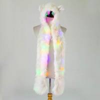 Sciarpe con Cappuccio Luminose Tascabili, Set Sciarpa e Cappello LED Lampeggiante Caldo e Luminoso per Costume di Halloween e Feste di Natale
