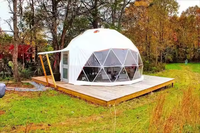 Villa Jardin Résistant Au Vent Pc Polycarbonate Planétarium Dôme Tente Modulaire Dôme Tente Resort Camping Dôme Géodésique