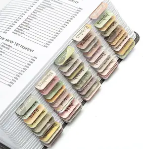 Custom Magazine Bible Tabs 66 Books and 14 Blank Waterproof and Durable Laminated Bible Tabs for Men and Women