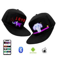 Les chapeaux LED brillent dans le noir et allument les messages défilants Casquettes et chapeaux LED Publicité événementielle APP Chapeaux de fête LED programmables