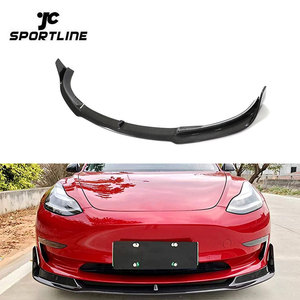 JCSPORTLINE de fibra de carbono Modelo 3 parachoques delantero del labio para Tesla modelo 3 Sedan 4-puerta 2016-2020 - Product Image 1