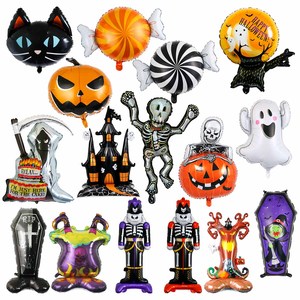Halloween 16 pulgadas BOO Carta Foil Globos Set Startles Hotel Fiesta Decoración Feliz Halloween BOO Globo Juguetes - Product Image 6