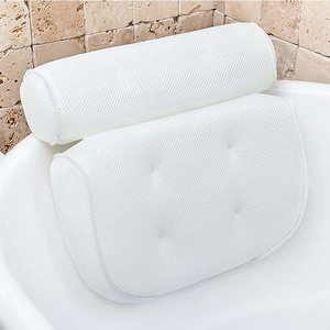 Bath Pillow Ergonomic Bathtub Cushion for waterproof spa bath tub pillow spa, 3d bath neck pillow