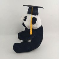 Nuevo Peluche de Panda de Graduación de 27 cm, Relleno de Algodón PP, Panda Sentado con Birrete de Doctor, Recuerdo Universitario