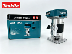 Routeur portatif Makita à batterie lithium pour le travail du bois, idéal pour le dégrossissage, le rainurage et la sculpture des panneaux de bois domestiques, dégrossisseur portatif - Product Image 2
