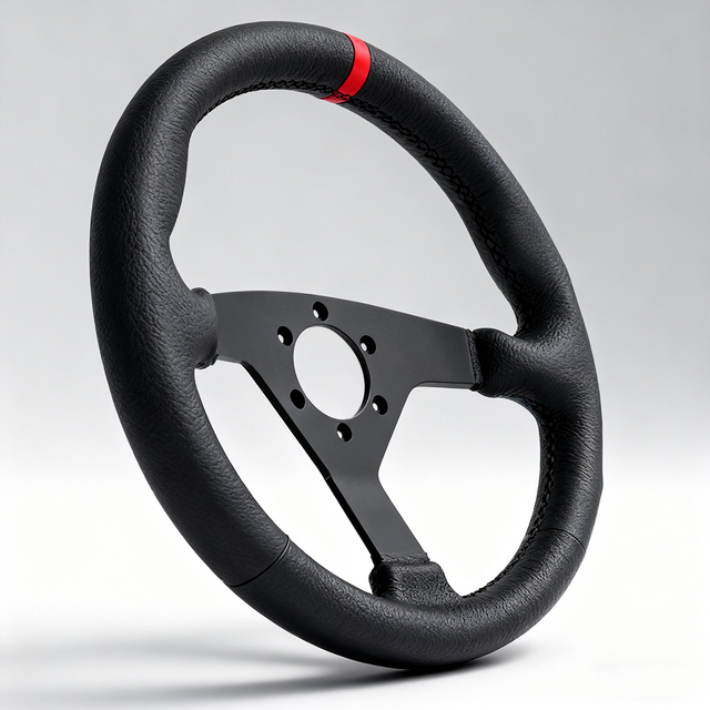 12.6-inch 320mm Premium Leather Racing Steering Wheel for Racing Modifications and PC Sim Racing Games