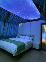 Tente de camping double détachable de grande taille avec tente de mariage transparente en plastique de maison de dôme de chambre étoilée