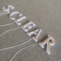 Letrero de Letras Personalizado en Acero Inoxidable y Acrílico con Retroiluminación LED 3D para Hospitales y Empresas, Uso Interior/Exterior