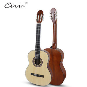 Bonne qualité 4/4 épicéa placage corps Sapeli dos mat <span class=keywords><strong>coin</strong></span> rond <span class=keywords><strong>39</strong></span> pouces guitare classique en bois - Product Image 1
