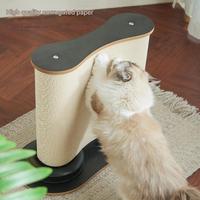 Griffoir vertical en forme de 8 pour chat, durable, en carton ondulé écologique, maison pour chat, mobilier minimaliste pour chats de grande taille