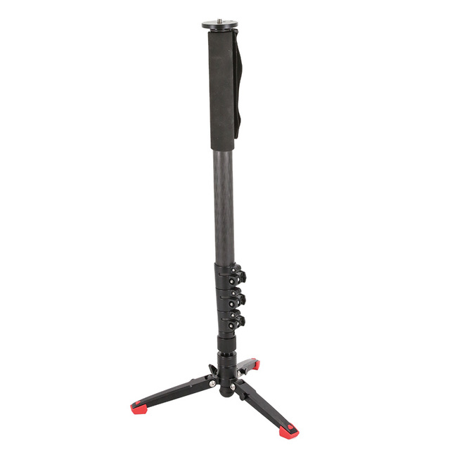 79.5 Inch 4 Section Carbon Fiber Camera Monopod with Tripod Base and Flip Lock