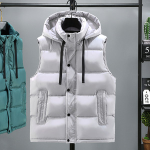 <span class=keywords><strong>Gilet</strong></span> matelassé décontracté pour <span class=keywords><strong>homme</strong></span> avec <span class=keywords><strong>capuche</strong></span> amovible <span class=keywords><strong>Gilet</strong></span> d'hiver léger pour l'extérieur et veste sans manches pour les sports d'hiver - Product Image 2