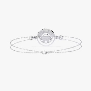Bracelet de tennis de qualité supérieure diamant mariée liée avec argent plaqué VVS cadeau en or 18 carats pour elle - Product Image 4