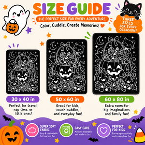 Custom Halloween Coloring <b>Blanket</b> Flannel Kids DIY Doodle Reusable Washable Graffiti <b>Blanket</b> for Children Holiday Gift - Product Image 5