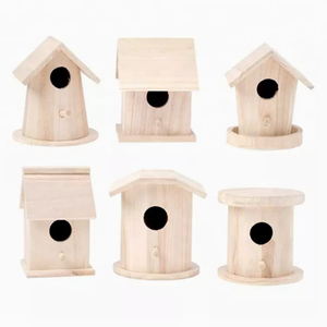 Fábrica personalizar jardín al aire libre Nido <span class=keywords><strong>de</strong></span> Pájaro <span class=keywords><strong>de</strong></span> madera casa Nido <span class=keywords><strong>de</strong></span> Pájaro sin terminar <span class=keywords><strong>para</strong></span> DIY - Product Image 2