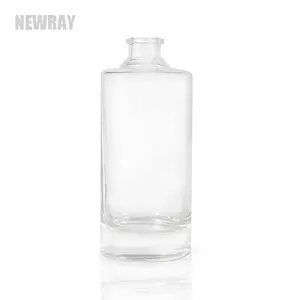 500ML Glass Bottle with Cork Thick Base Flint Glass Beverage Liquor Bottles with Customized Packaging Box