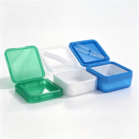 Boîte de rangement pour tampons de coton de qualité alimentaire, format voyage, 20 ml, pour poudres et cosmétiques, avec compartiments vides et logo personnalisé