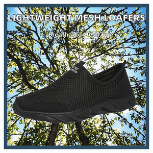 Zapatos de Hombre para Caminar con Parte Superior de Malla, Suela de EVA, Transpirables, Antideslizantes, Ligeros, Absorbentes de Sudor, para Otoño - Product Image 1