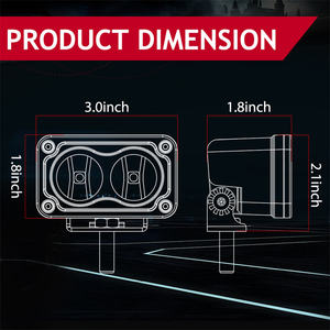 Un par de 2PCS Lente de PC transparente o ámbar 40W <span class=keywords><strong>Spot</strong></span> Driving Beam Impermeable Offroad 3 pulgadas Led Light Pods - Product Image 6