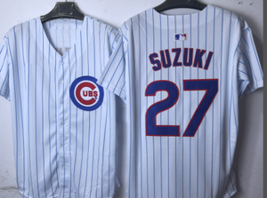 男士新款时尚运动服球衣工厂批发棒球球衣芝加哥小熊队 27 号铃木加大码 - Product Image 2