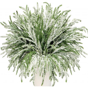 13,98 pouces <span class=keywords><strong>de</strong></span> verdure réaliste en pin Norfolk artificiel teinté, avec branches <span class=keywords><strong>de</strong></span> pin recouvertes <span class=keywords><strong>de</strong></span> neige artificielle, idéal pour un hiver luxuriant - Product Image 3